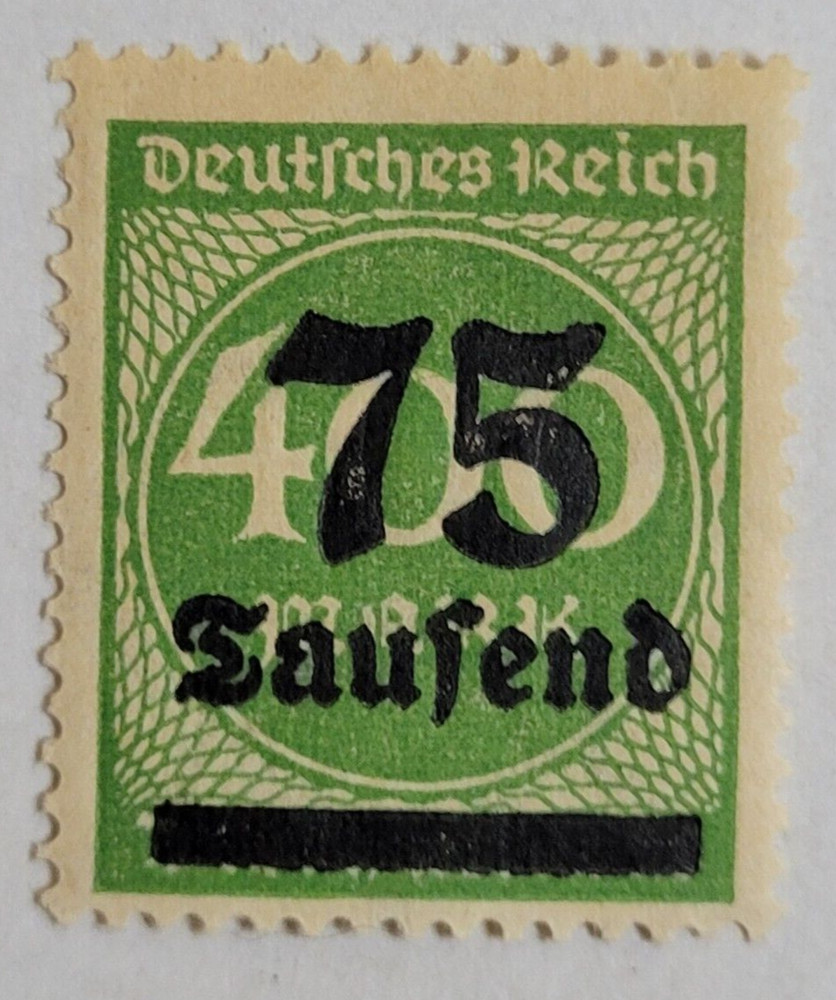 GERMANY ~ Deutrches Reich ~ 75 Saufend/400 Mark ~ Cancelled/Posted ~ c.1923