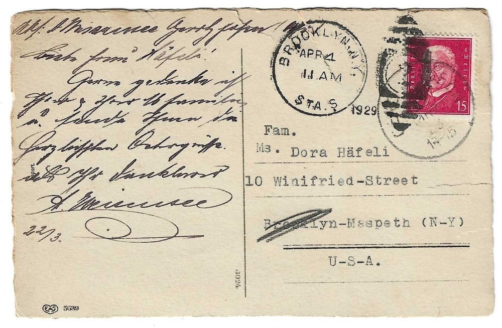 Germany Deutsches Reich 1929 President Paul Von Hindenburg 15 PFG Red – Used