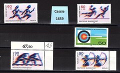 Germany, Berlin Western Sectors,SGB571,572,574, 5 mint, Cassie 1659.