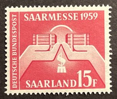 Travelstamps: 1959 Germany SAAR Stamps Mi 447 International Fair Mint OG H