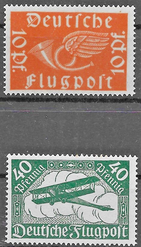 Danzig 1919 Airmail – Mi 111 & 112 MNH **