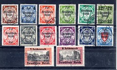 Third Reich 1939, Danzig Overprint Set, Mi. 718/29, used, see description