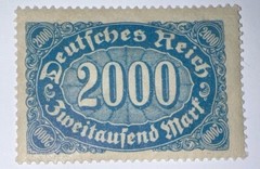 Travelstamps: 1922 Germany Reich Sc # 205/ Mi: #253 Number Horizontal Oval, MNH