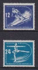 EAST GERMANY 1950 Winter Sports set of 2 SG E5-E6 MH/* (CV £20)