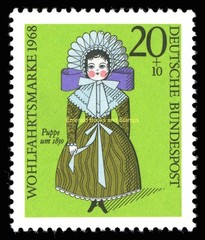 EBS Germany 1968 – Welfare: Dolls – Wohlfahrt: Puppen – Michel 571-574 – MNH**