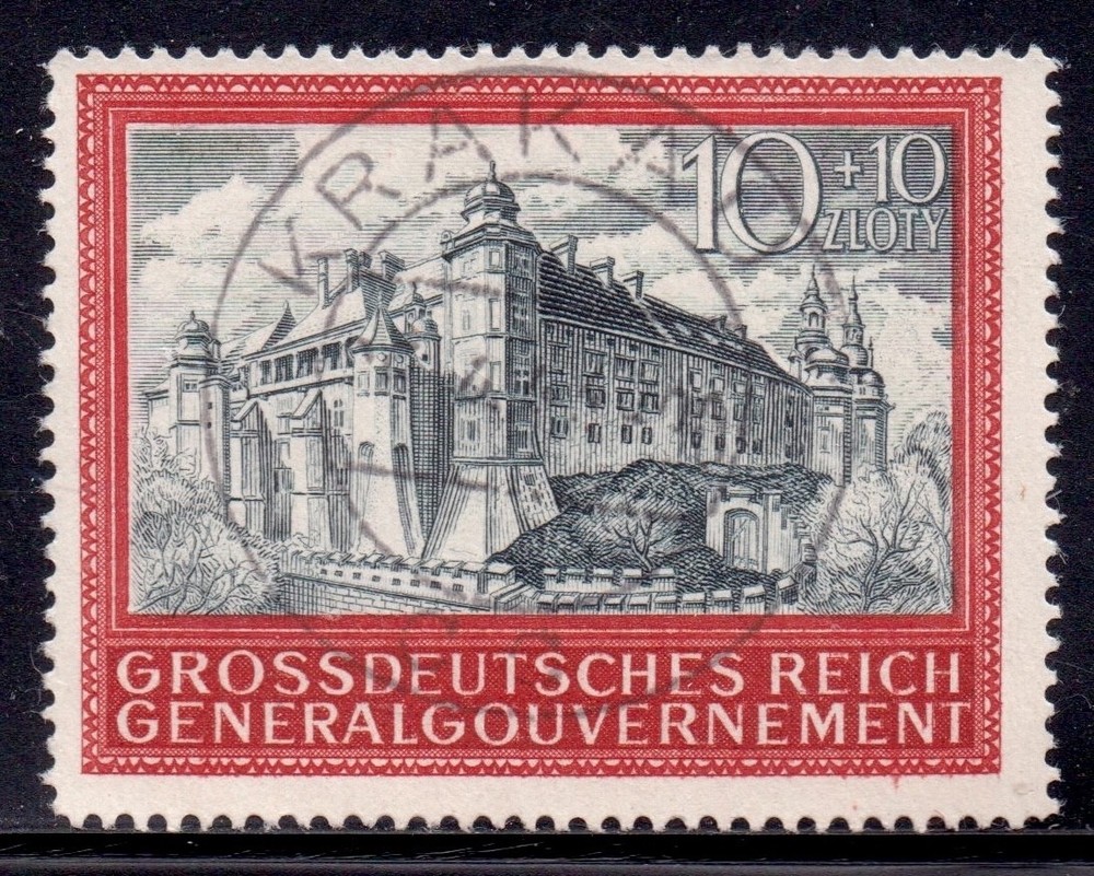 EBS Generalgouvernement 1944 – Cracow Castle – Michel 125 – Used – cv $74 (u6