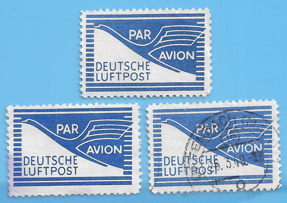 Germany 1948 Luftpost Deutsche Par Avion Labels Stamp Lot #45