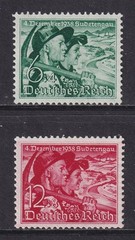 GERMANY 1938 Sudetenland set of 2 SG 672-673 MNH/** (CV £51)