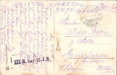 1916 Fieldpost Germany WW1 French Patriotic Postcard Cover Baby Soldier Recruit