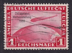 GERMANY 1933 Zeppelin 1m Chicagofahrt SG 510 Used (CV £650)