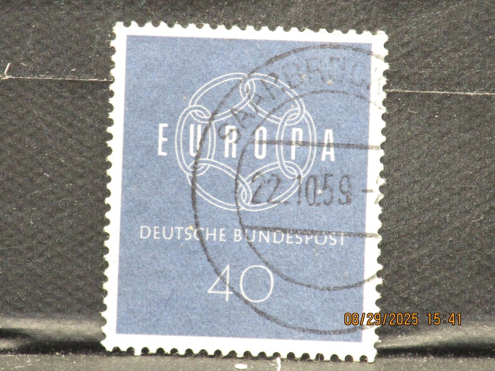 The listing:(1)1959 Deutsche CEPT Europa 40 Pf West German Postage Stamp-LH-VVV