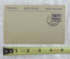 1920 German Postcard 15 Pf Haute Silesie Beuthen Oberschl Blue UNUSED Set of 26