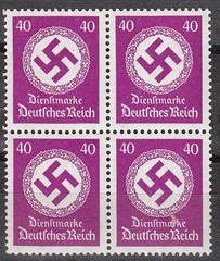 Stamp Germany Official Mi D176 Block 1942 WWII Fascism War Emblem Dienst MNH