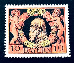 Germany BAVARIA Stamp – 1911 Prince Luitpold 25yr Regency 10pfg MLH r26