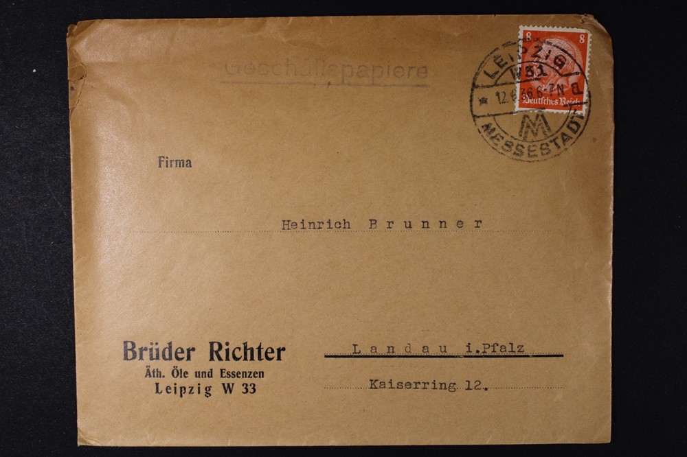 Germany 1936 8pf Stamp – Leipzig / Trade Fair City- A3075