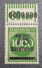 Stamp Germany Reich FREIMARKE 75 000 Mark 1923 Mi. Nr. 288 [🇩🇪37414]