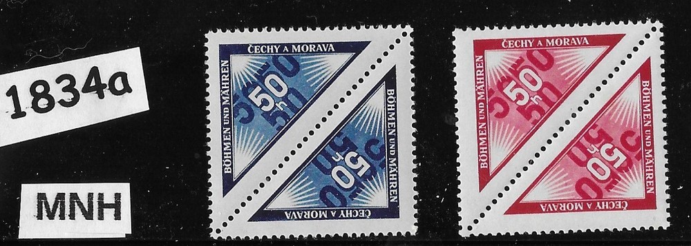 MNH sets EX1-EX2 Personal delivery stamps WWII German Occupation BaM #1834a