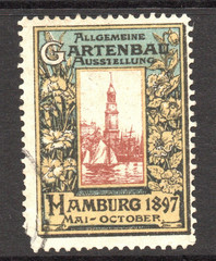 Germany 1897 Hamgurb Art Expo Stamp Used / LL Perf Tear – S60439