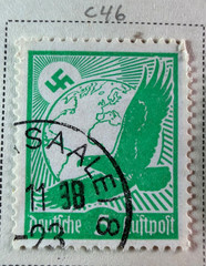 Germany lot of 9 Stamps 1934 Scott Cat C46-C54 Consecutive Air Post Mix CXL, MH
