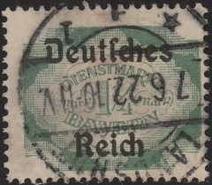 Stamp Germany Official Mi 040-50 Sc O58-68 1920 Dienst Reich Bavaria WWII Used