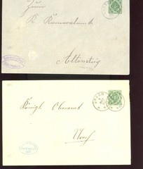germany wurttemberg six postal stationery dienst 1895 1896 z