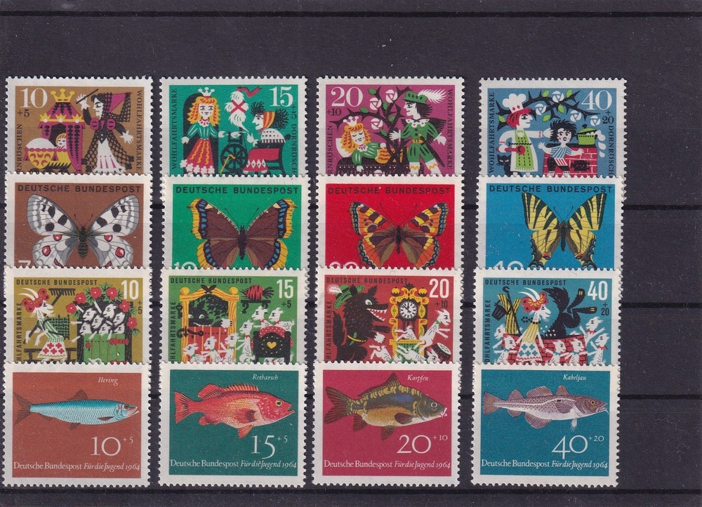 Bundesrepublik MNH ** 4 sets (d) 1960’s & 70’s