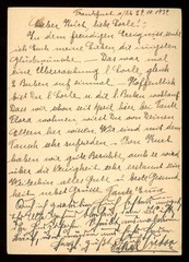 1937 Germany H&G #224 Postal Card Used Frankfurt to Palestine