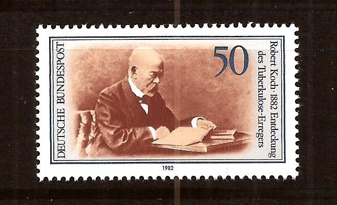 [D8205] BRD, Germany, 1982 MNH** Robert Koch, Discovery of Tuberkelbacile