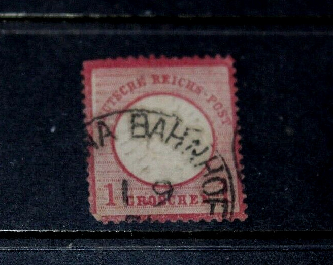 GERMANY 1872 1g RED EMBOSSED ARMS TYPE ISSUE.NO.2 F/USED