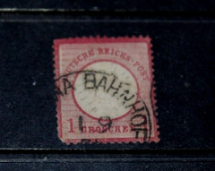 GERMANY 1872 1g RED EMBOSSED ARMS TYPE ISSUE.NO.2 F/USED