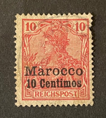 Stamps German Offices in Morocco Scott #9 used