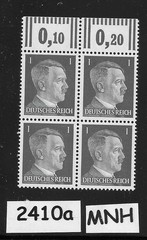 MNH stamp block / 1941 Adolf Hitler PF01 Sc 506 Third Reich era Germany #2410a
