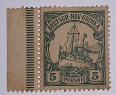 Travelstamps: GERMAN NEW GUINEA STAMPS Kaiser’s Yacht, Mint OG NH 5 Pfennig