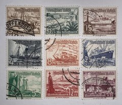 TRAVELSTAMPS: 1937 GERMANY STAMPS SCOTT #B107-B115 3rd REICH USED NG