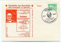 1982 Geschichte Raumfahrt Vom Feuerpfeil Sputnik 1 Ziolkowski Berlin 8 1080 DDR