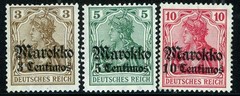Stamps Germany – Morocco, Scott # 45-47 Mint VLH