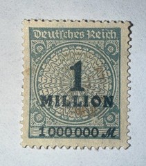 Stamp Germany Deutsches Reich 1 Million Mark 1923 Mi. Nr. 314 / Scott #281