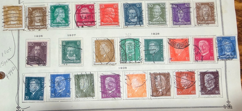 Germany Lot of 25 Stamps – 1926-28 (SC Range 351-83) RARE ITEMS in LOT!