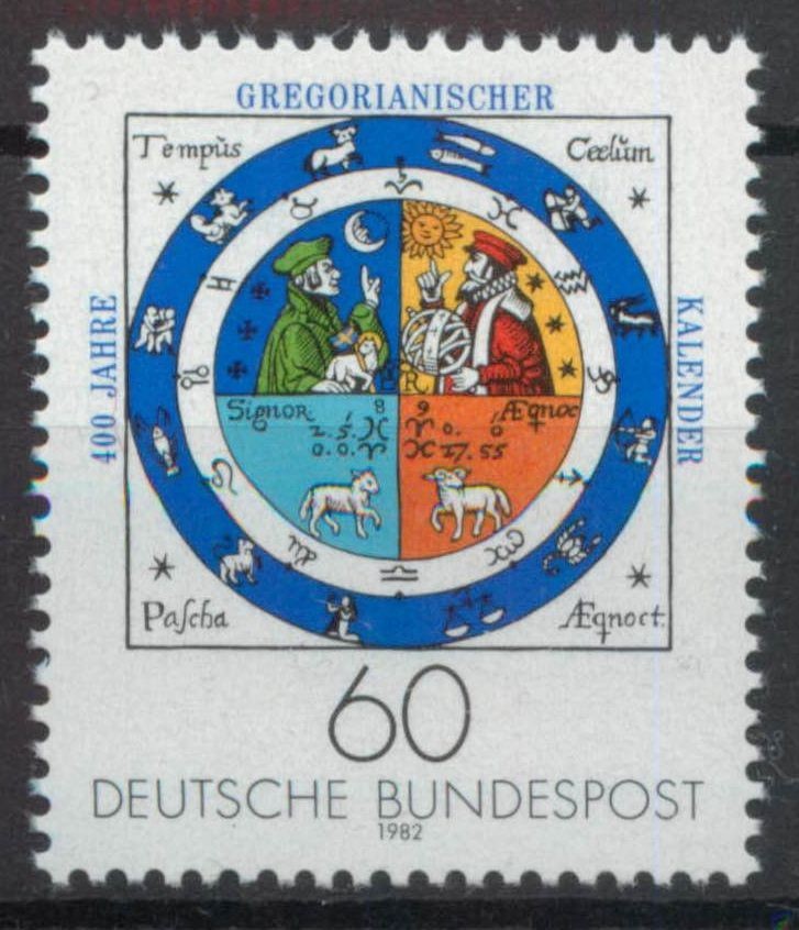 Germany 1982 400th Anniv of Gregorian Calendar SG 2009 MNH mint *combined post