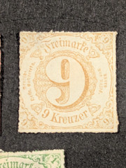 GERMANY 1859-1866 THURN & TAXIS Lot of 7 Stamps – 2 Imperf & 5 Rouletted MH