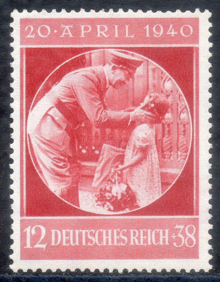 1940 DEUTSCHES REICH BIRTHDAY OF ADOLF HITLER 12 (Pf) + 38 (Pf) MNH**
