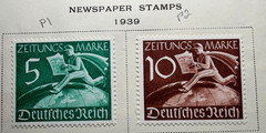Germany Lot of 2 1939 Scott Catalog P1-2 Newspaper Stamps MH