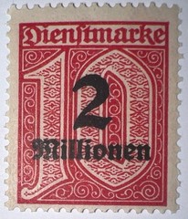 Travelstamps: 1923 Germany Stamps Sc# O38 Overprint Official Post , Mint Og Nh