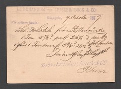 QV 1¼d Postal Stationery Foreign Postcard Glasgow 1877 To Germany Mainz