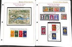 Germany Stamp Collection in 60 Page Album, 1954 to 1979 Postally Used