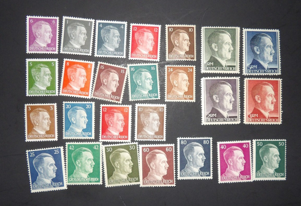 GERMANY SCOTT #506-527 #529 ADOLF HITLER MNH SET OF 25