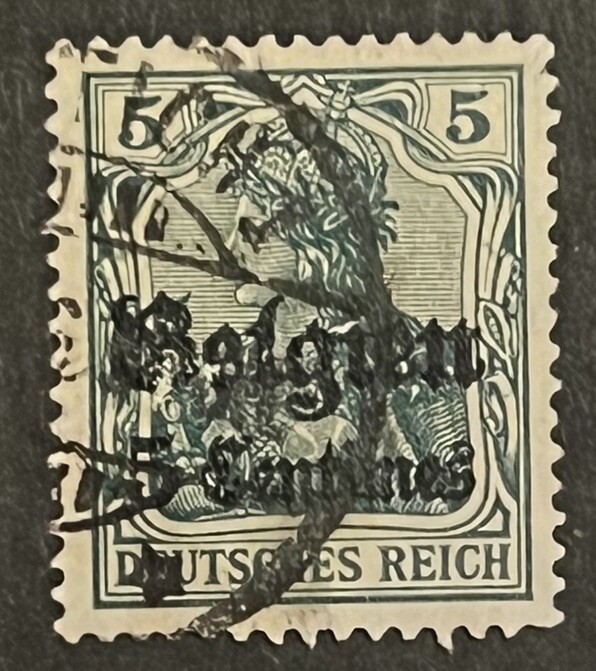 Travelstamps: Germany Offices in Belgium Stamps WWII, 5c OP Used Wmk