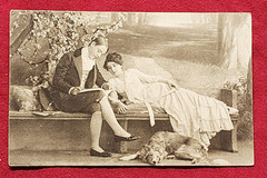 WW1 WWI Imperial German Deutsche Reich sweethearts Postcard Bayern 1912