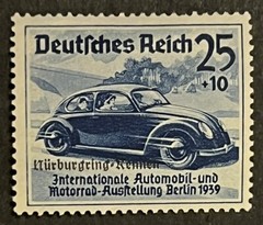 Travelstamps: 1939 Germany Berlin Semi-Postal Stamps Scott #B143 Race Car MOGH