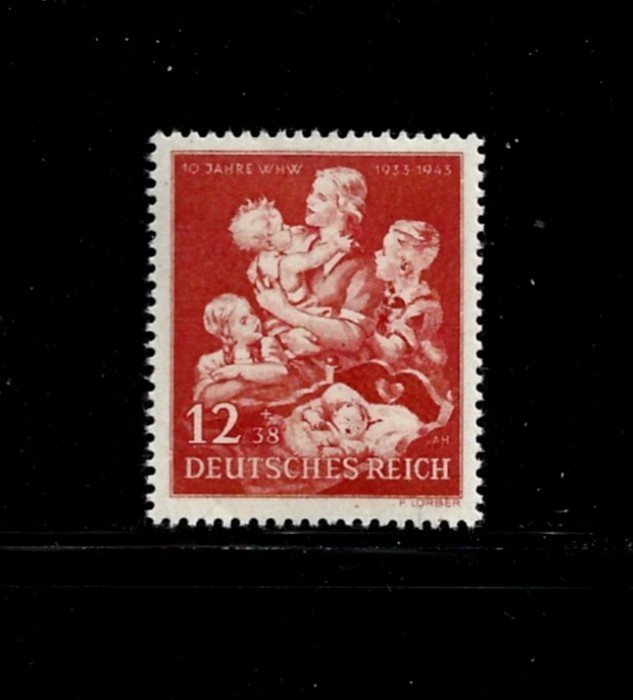 Germany Stamp- Scott # B246-12 + 38pf-Mint/VLH-OG-1943-Semi Postal